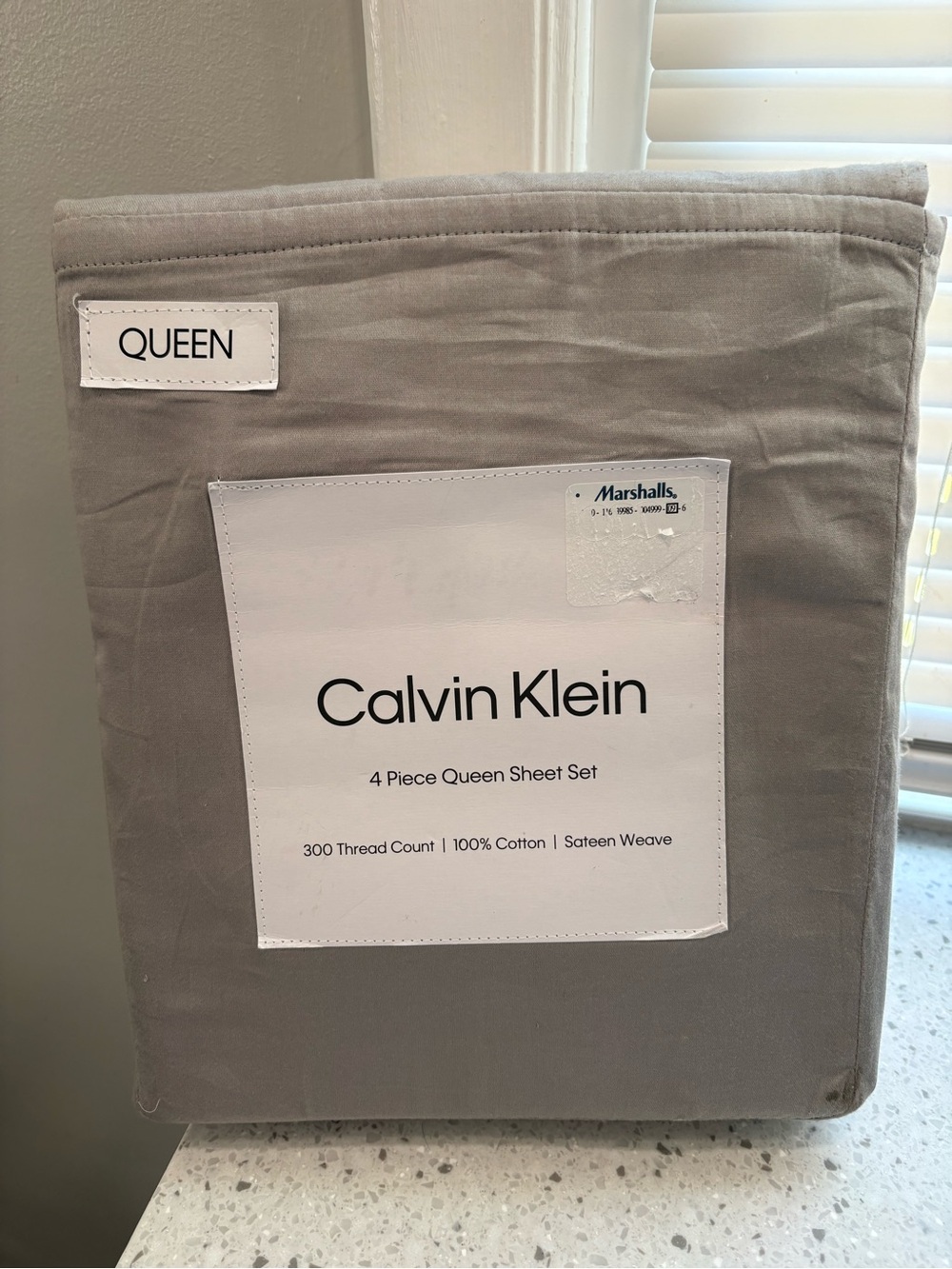 NEW Calvin Klein 4-Piece Queen Sheet Set - Medium Gray